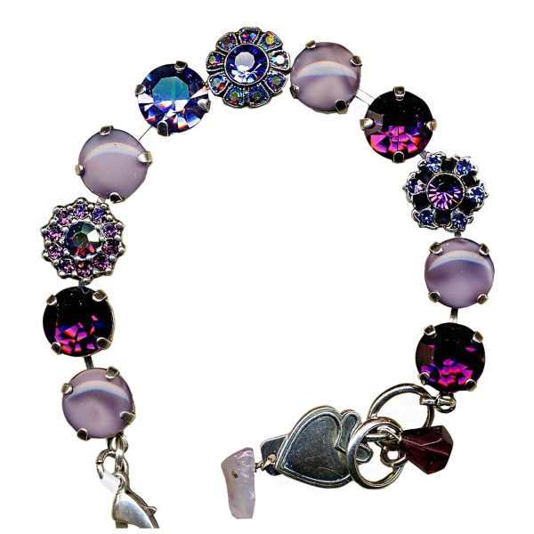 Mariana Bracelet Exquisite Amethyst, Purple Velvet, Violet Opal & Tanzanite Austrian Crystals My Treasures Coll.