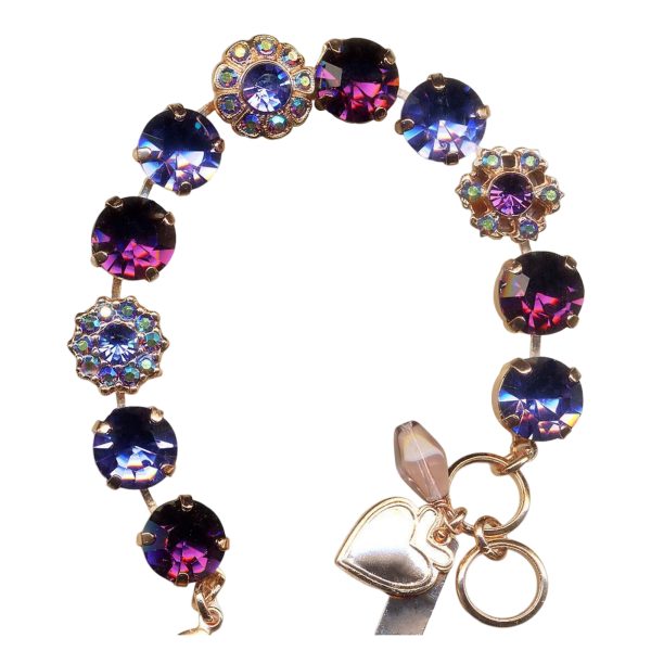Mariana Bracelet Charming Amethyst, Tanzanite, & AB Austrian Crystals My Treasures Coll.
