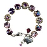 Mariana Bracelet Beautiful Vintage Rose, Burgundy, Amethyst, & Aurum Austrian Crystals My Treasures Coll. - Image 3