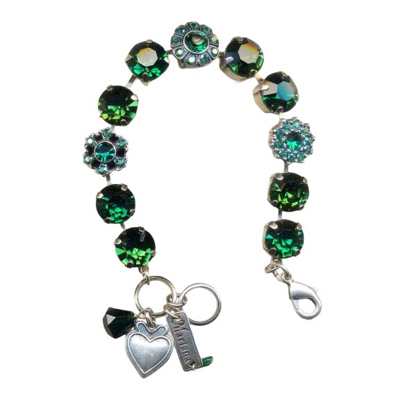 Mariana Bracelet Fab Emerald & AB Austrian Crystals My Treasures Coll.