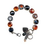 Bracelet By Mariana Woman Unique Montana Blue and Hyacinth Swarovski Crystals - Image 3