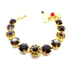 Bracelet By Mariana Woman Alluring Siam and Smoked Topaz Swarovski Crystals - Image 2