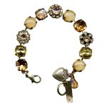 Mariana Bracelet Precious Golden Shadow, Topaz, Sand Opal, Marbled Stone & Clear Austrian Crystals My Treasures Coll. - Image 2