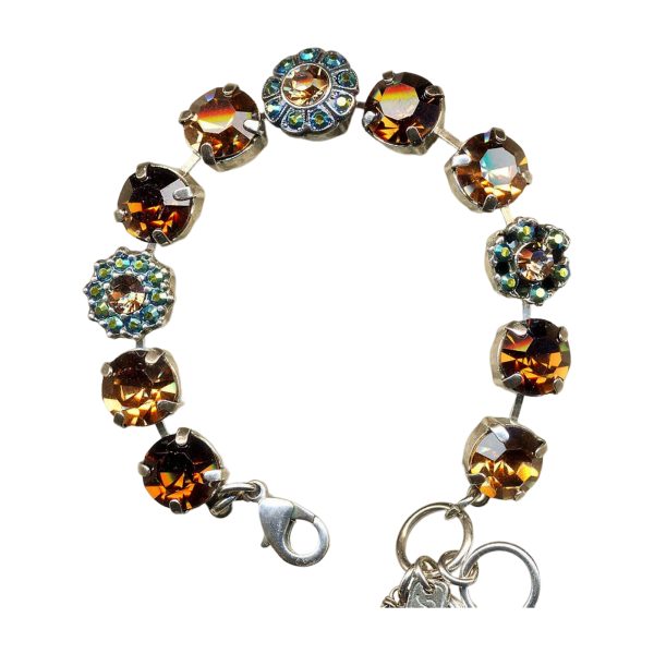 Mariana Bracelet Beautiful Smoked Topaz & AB Austrian Crystals My Treasures Coll.