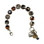 Mariana Bracelet Elegant Light Smoked Topaz, Jet & Black Diamond Austrian Crystals My Treasures Coll.
