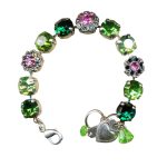 Mariana Bracelet Gorgeous Grass Green, Emerald, Lt Rose, & Paradise Shine Austrian Crystals My Treasures Coll. - Image 3