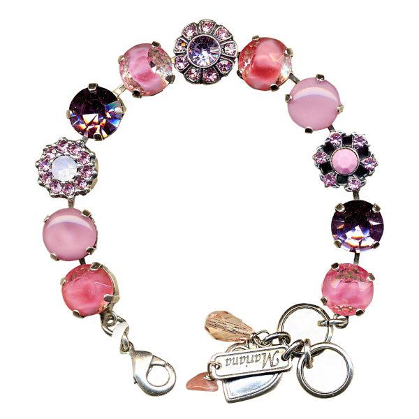 Mariana Bracelet Elegant Lt Rose, Pink Opal, Rose Delite & Lt Amethyst Austrian Crystals My Treasures Coll.