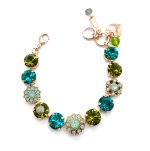 Bracelet By Mariana Woman Fashionable Teal Blue and Pacific Opal Swarovski Crystals - Image 2