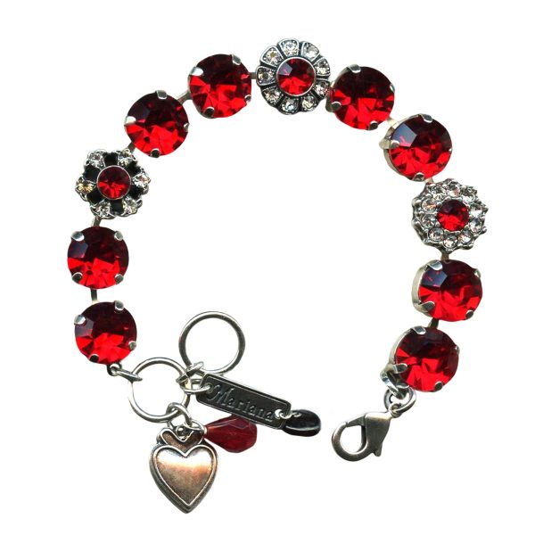Mariana Bracelet Classy Lt Siam & Clear Austrian Crystals My Treasures Coll.