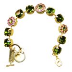 Mariana Bracelet Adorable Rose & Olivine Austrian Crystals My Treasures Coll.