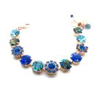Bracelet By Mariana Woman Exquisite Night Helio, and Capri Blue Swarovski Crystals