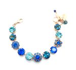 Bracelet By Mariana Woman Exquisite Night Helio, and Capri Blue Swarovski Crystals - Image 2