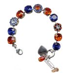 Bracelet By Mariana Woman Precious Hyacinth and Sapphire Swarovski Crystals - Image 3