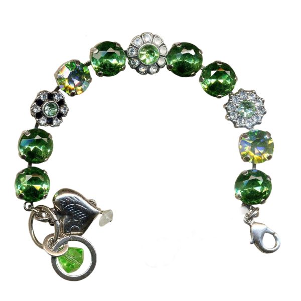 Mariana Bracelet Fab Chrysolite & Clear Austrian Crystals My Treasures Coll.