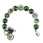 Mariana Bracelet Fab Chrysolite & Clear Austrian Crystals My Treasures Coll. - Image 3
