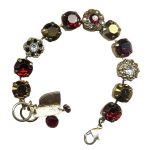 Bracelet By Mariana Woman Stunning Garnet and Aurum Swarovski Crystals - Image 2