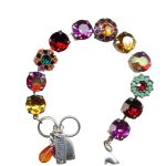 Bracelets By Mariana Woman Charming Siam and Lt Amethyst Swarovski Crystals