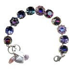 Bracelet By Mariana Woman Sophisticated Deep Purple and Navy Blue Swarovski Crystals