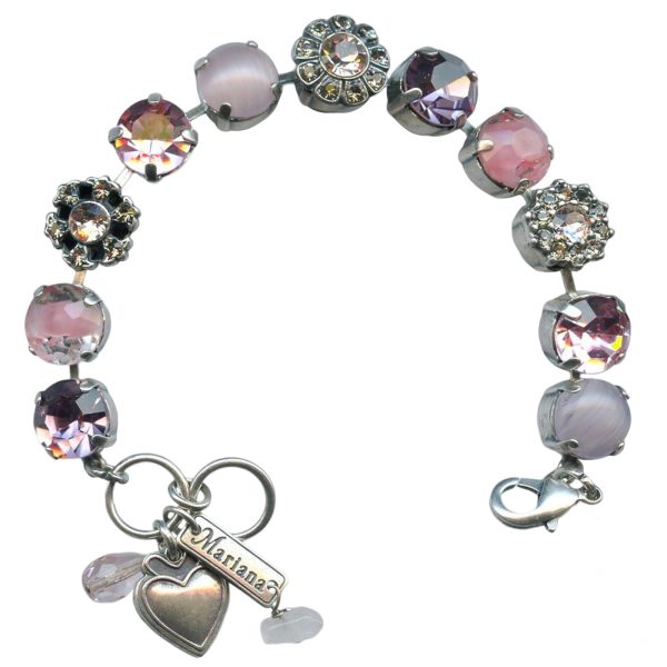 Mariana Bracelet Lovely Soft Pale Pink, Lavender Pink, & Cotton Candy Pink Austrian Crystals Pink Ice Gypsy Soul Coll.