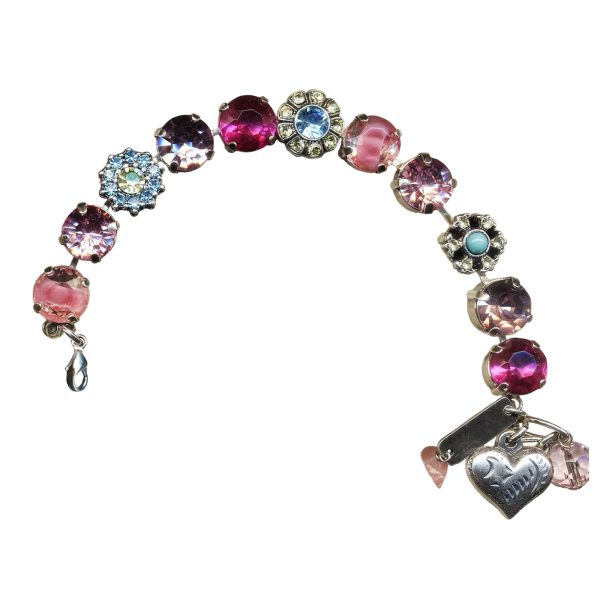 Mariana Bracelet Lovely Pinks, Aquamarine, Jonquil, & Turq Austrian Crystals My Treasures Coll.
