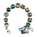 Mariana Bracelet Classy Pale Yellow, Vitrail Medium, Emerald, Turq & Aquamarine Austrian Crystals My Treasures Coll. - Image 2