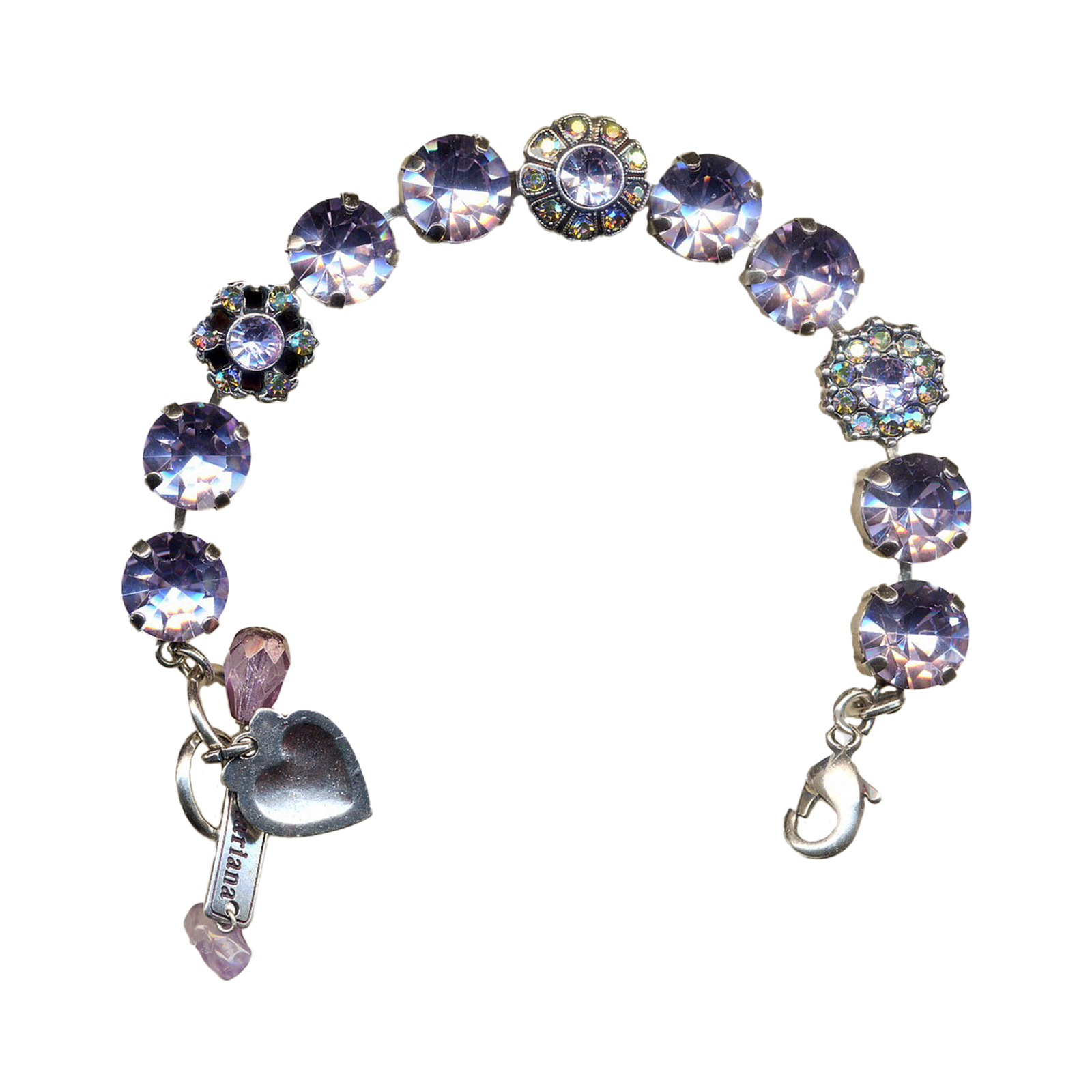 B-4174-371(1) Mariana Bracelet Lovely Violet & Amber Austrian Crystals My Treasures Coll. - Image 1