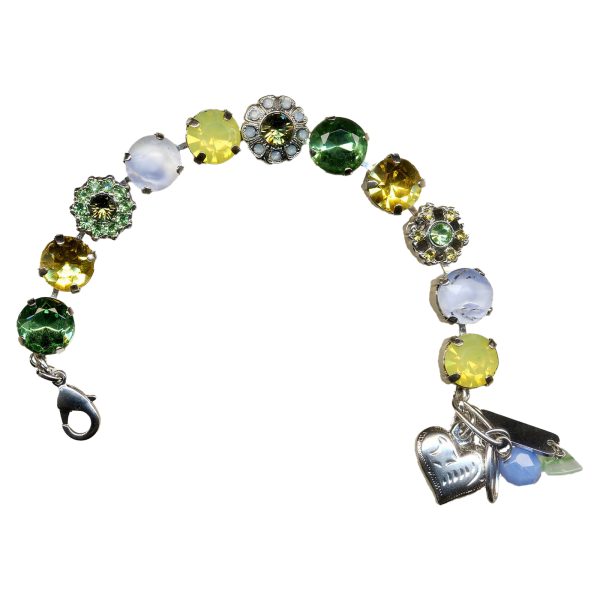 Mariana Bracelet Fab Yellow, Sky Blue, Pale Blue, Peridot & Yellow Opal Austrian Crystals Lemon Twist Sweet Summer Coll.