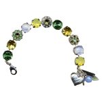 Mariana Bracelet Fab Yellow, Sky Blue, Pale Blue, Peridot & Yellow Opal Austrian Crystals Lemon Twist Sweet Summer Coll. - Image 2