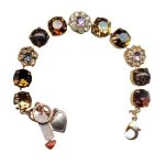 Bracelet By Mariana Alluring Marbled Stone and Topaz Swarovski Crystals - Image 3