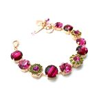Bracelet By Mariana Woman Sophisticated Fuchsia, Rose, Jonquil and Rose Opal Swarovski Crystals - Image 3