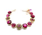 Bracelet By Mariana Woman Sophisticated Fuchsia, Rose, Jonquil and Rose Opal Swarovski Crystals - Image 2