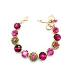 Bracelet By Mariana Woman Sophisticated Fuchsia, Rose, Jonquil and Rose Opal Swarovski Crystals