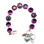 Mariana Bracelet Alluring Fuchsia & Amethyst Austrian Crystals My Treasures Coll. - Image 3
