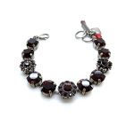 Mariana Bracelet Stunning Burgundy & Ruby Red Austrian Crystals My Treasures Coll. - Image 3