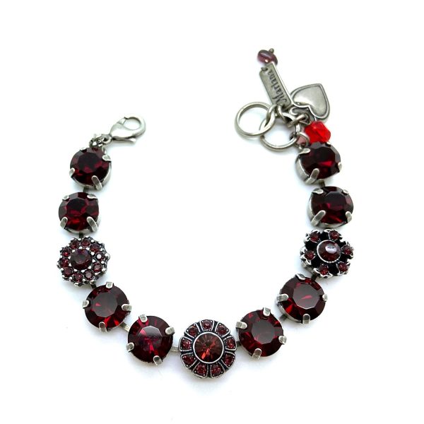 Mariana Bracelet Stunning Burgundy & Ruby Red Austrian Crystals My Treasures Coll.