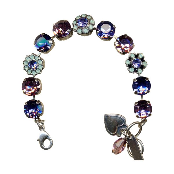 Mariana Bracelet Exude Elegance Tanzanite, Vintage Rose & Pacific Opal Austrian Crystals MyTreasures Coll.