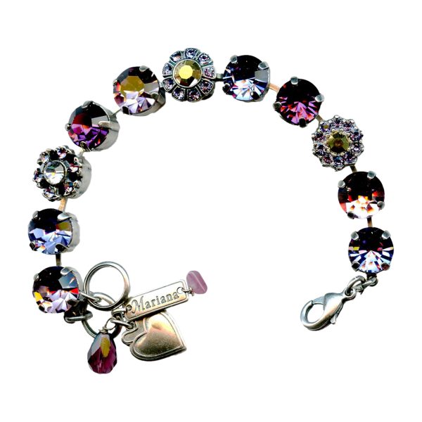 Mariana Bracelet Luxurious Tanzanite, Amethyst & Aurum Austrian Crystals My Treasures Coll.