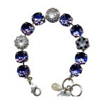 Bracelet By Mariana Woman Glamorous Tanzanite and Foil Swarovski Crystals