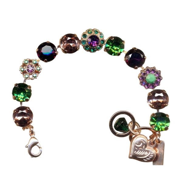 Bracelet By Mariana Woman Timeless Vintage Rose and Emerald Swarovski Crystals