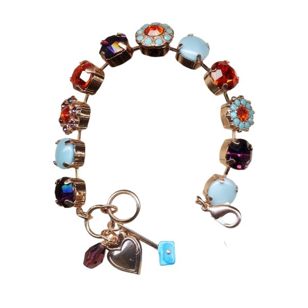 Mariana Bracelet Sassy Sky Blue, Grape Purple & Hyacinth Austrian Crystals True Romance East Meets West Coll.