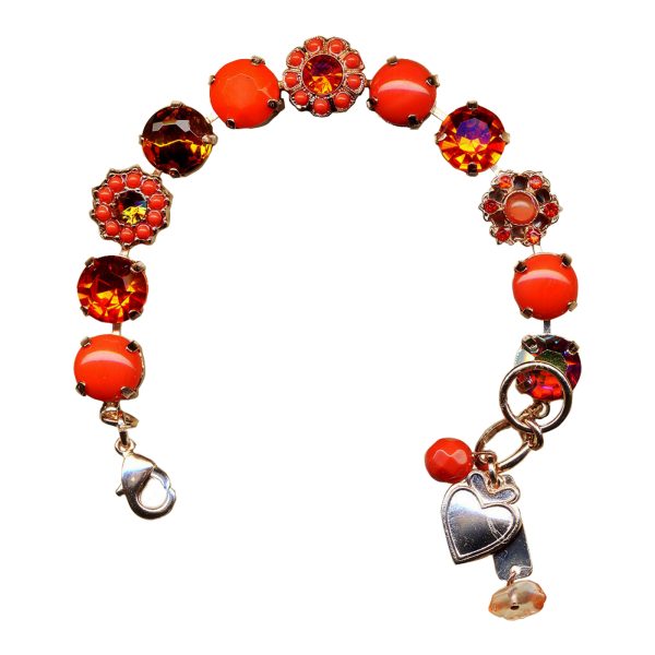 Bracelet By Mariana Woman Sassy Red and Hyacinth Swarovski Crystals