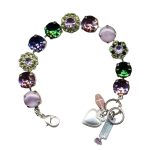 Bracelet By Mariana My Treasures Coll. Precious Emerald and Violet Swarovski Crystals - Image 3