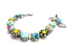 Mariana Bracelet Fashionable Blue Zircon, Golden Shadow, & Yellow Opal Austrian Crystals My Treasures Coll. - Image 3