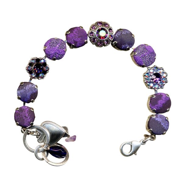 Bracelet By Mariana Woman Fashionable Lilac and AB Swarovski Crystals