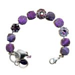 Bracelet By Mariana Woman Fashionable Lilac and AB Swarovski Crystals - Image 3