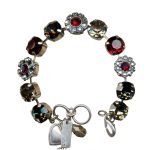 Mariana Bracelet Soulful Floral Black Diamond, Morion, Foil, & Siam Austrian Crystals My Treasures Coll. - Image 3