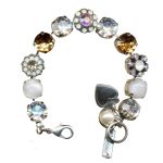 Mariana Bracelet Shimmering AB, Clear, White Opal, Pearl, & Amber Austrian Crystals My Treasures Coll. - Image 2