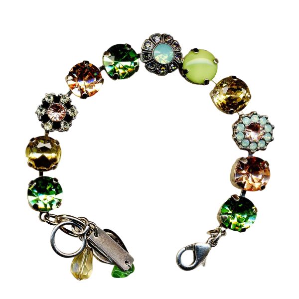 Mariana Bracelet Beautiful Orange, Peridot, Amber, Jonquil, & Pacific Opal Austrian Crystals My Treasures Coll.