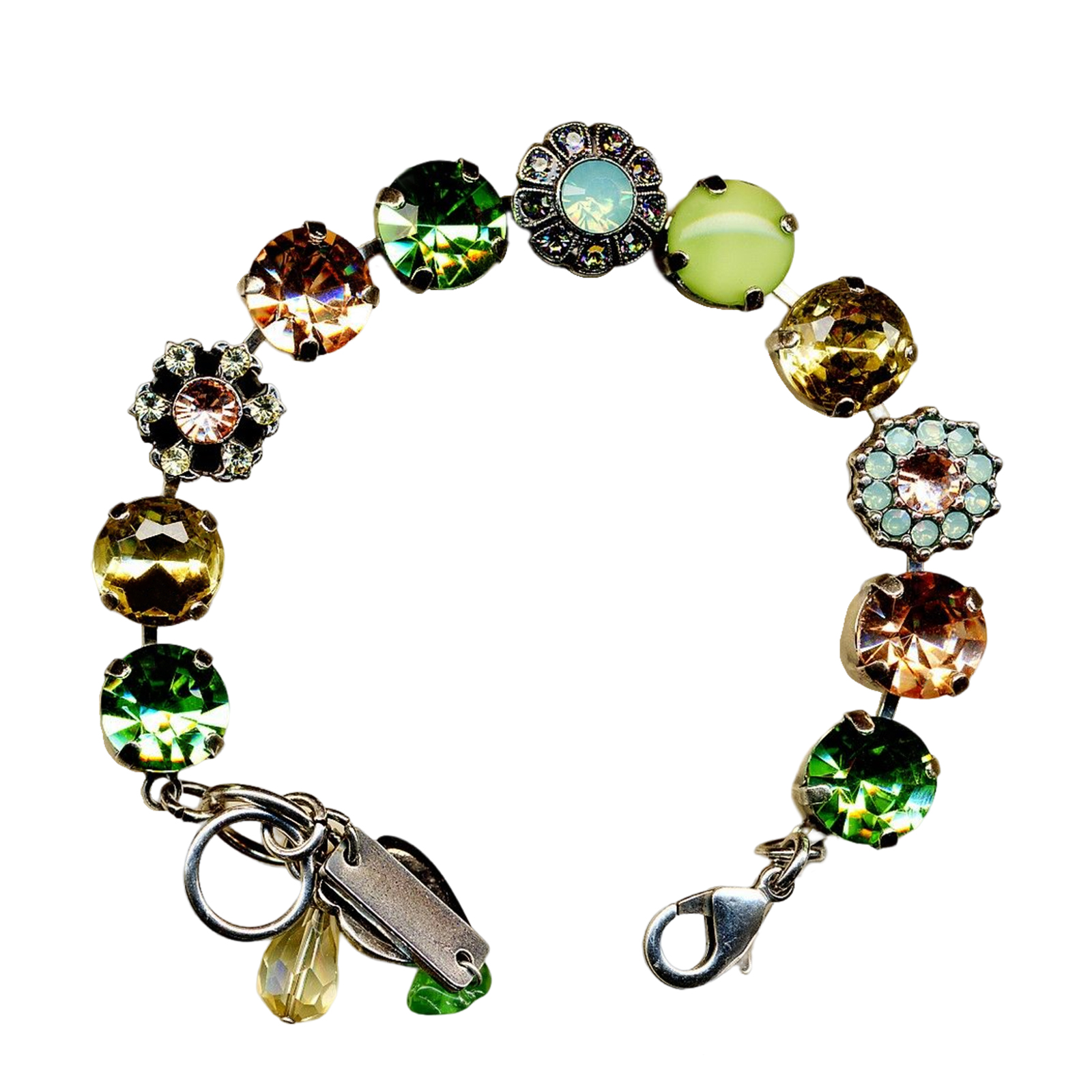 B-4174-811-SP(1) Mariana Bracelet Beautiful Orange, Peridot, Amber, Jonquil, & Pacific Opal Austrian Crystals My Treasures Coll. - Image 1