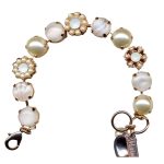 Bracelet By Mariana Woman Timeless Pearl Mineral and White Opal Swarovski Crystals - Image 3